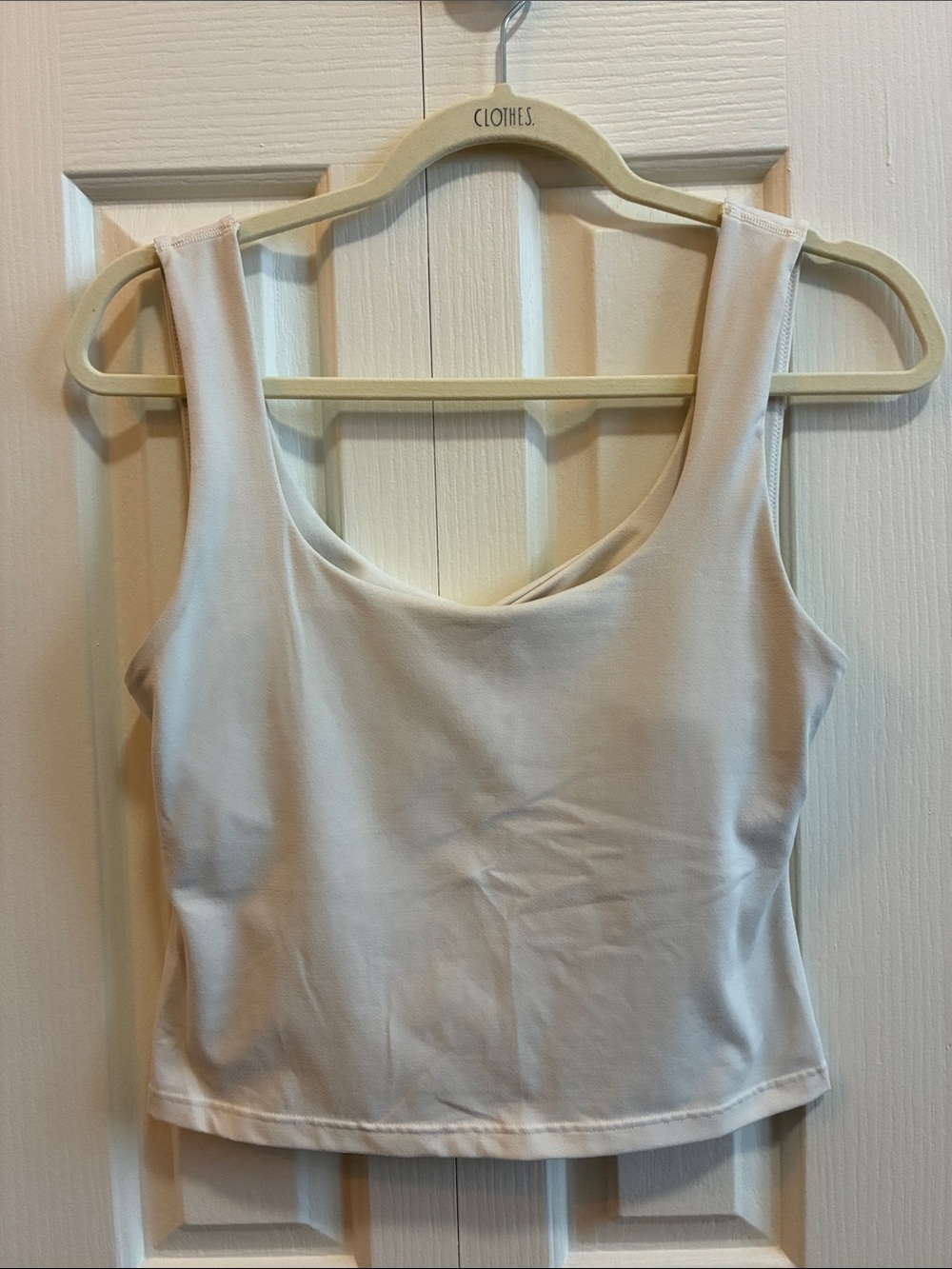 Fabletics Cream Scoop Neck Tank Top